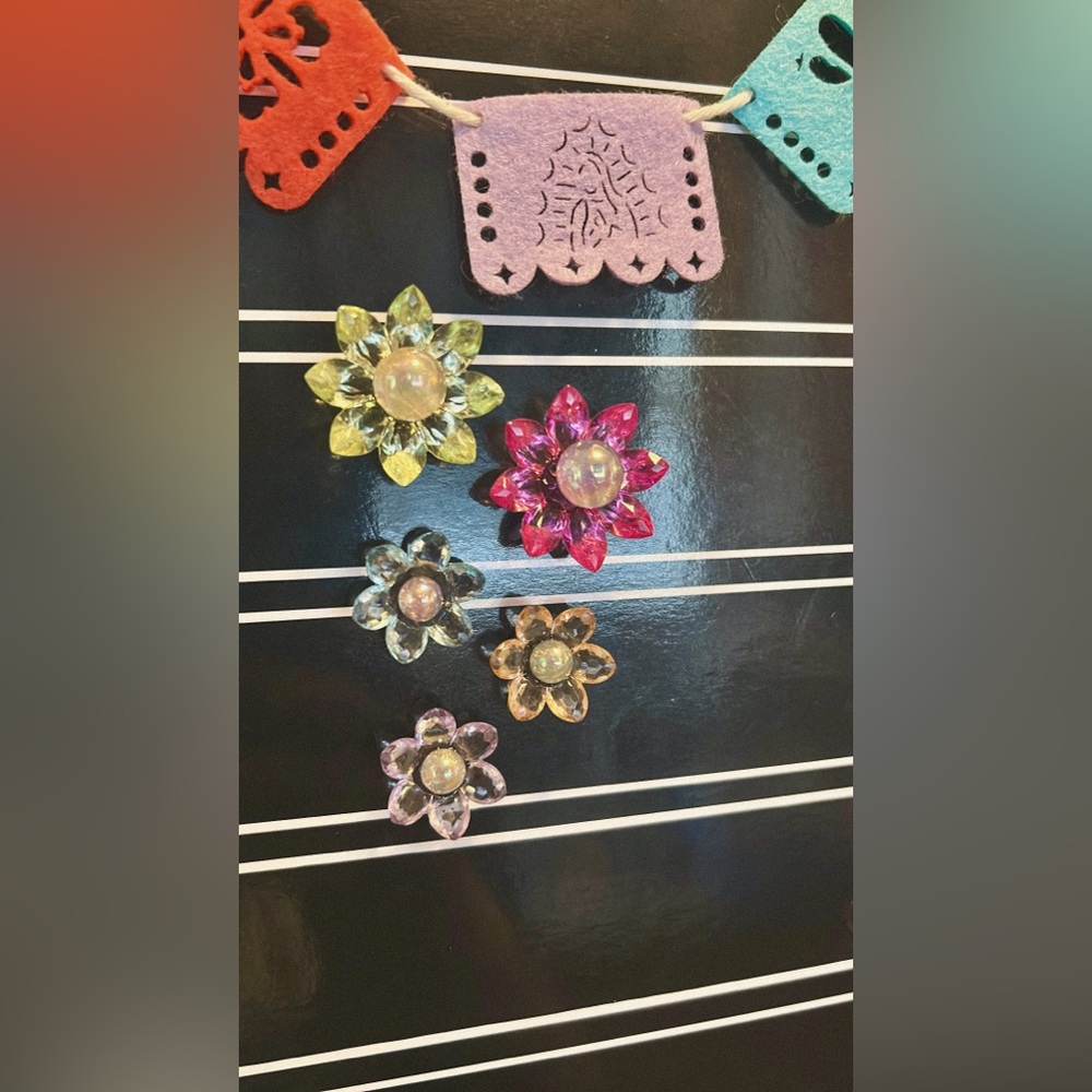 5pc handmade flower magnets